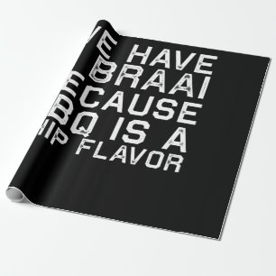 BBQ   Braai Funny South Africa Family BBQ Gift Wrapping Paper