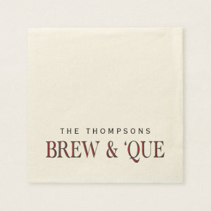 BBQ   Brew & 'Que Custom Personalized Napkin