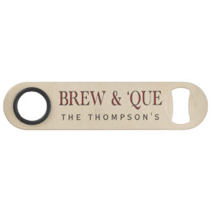 BBQ Brew & 'Que Personalized Speed Bottle Opener