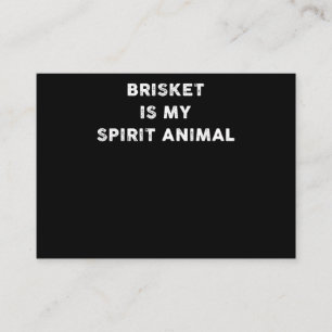 BBQ   Brisket Is My Spirit Animal BBQ Gifts Business Card