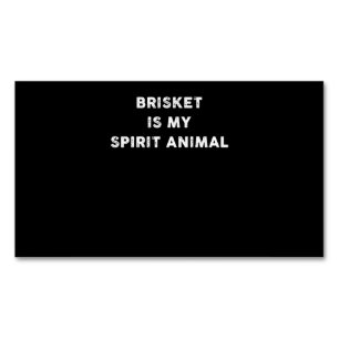 BBQ   Brisket Is My Spirit Animal BBQ Gifts Magnetic Business Card