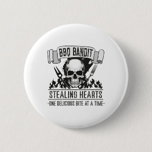 Bbq Byndit Stealing Hearts Funny Grilling Bbq Love 2 Inch Round Button