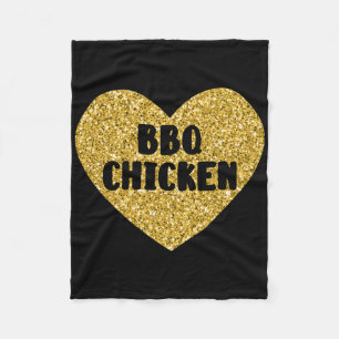 Bbq Chicken I Love Bbq Chicken Funny Food  Fleece Blanket