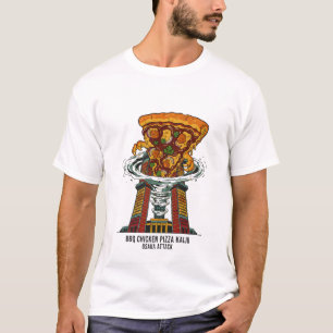 BBQ Chicken Pizza Kaiju Osaka Attack Monster Art T-Shirt