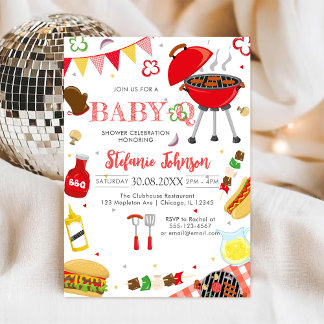 BBQ Children's BABY-Q Baby Shower Invitation
