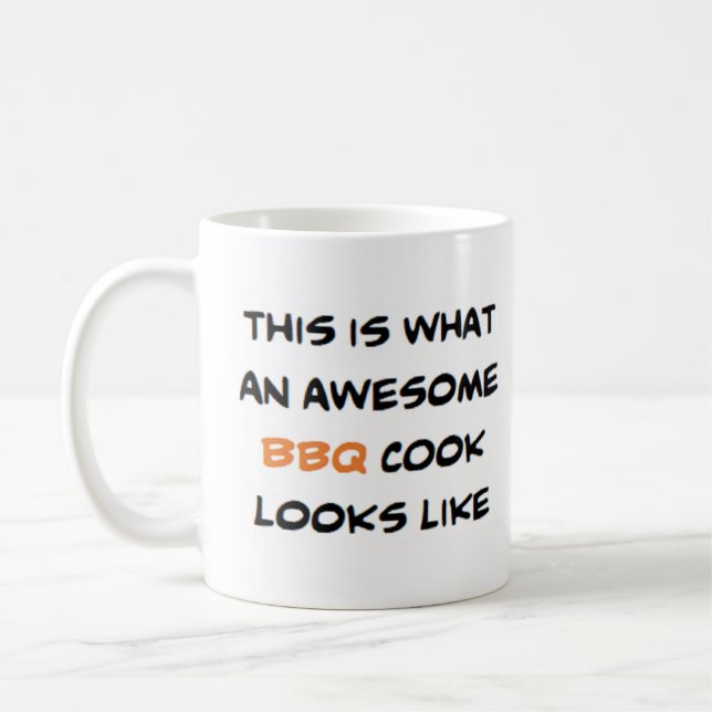 bbq cook, awesome coffee mug (Left)