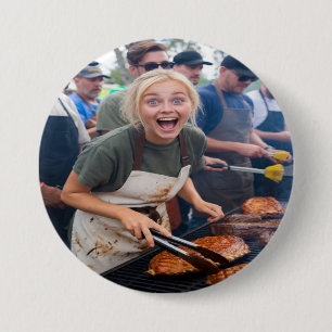 BBQ Cook Off Photo Customize 3 Inch Round Button