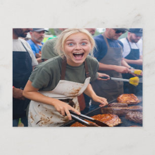 BBQ Cook Off Photo Customize Postcard