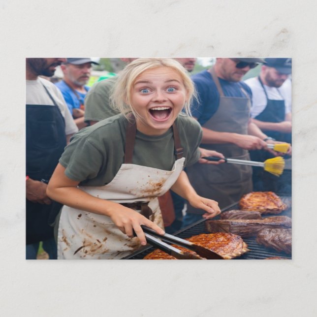 BBQ Cook Off Photo Customize Postcard (Front)