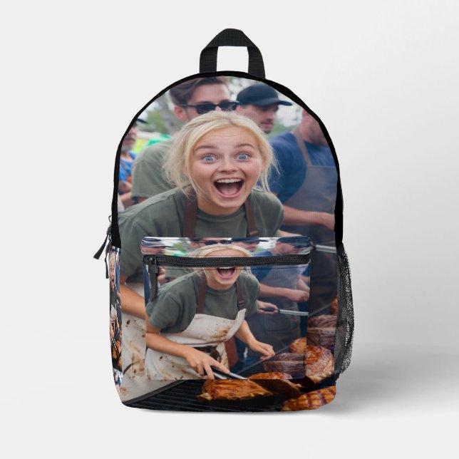 BBQ Cook Off Photo Customize Printed Backpack (Front)