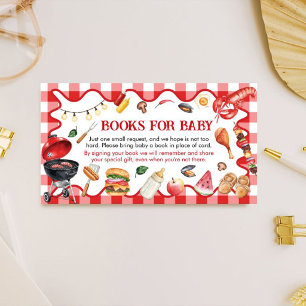BBQ Cookout Baby Shower Baby Q Books For Baby Enclosure Card