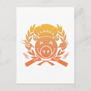 BBQ Crest - sunset fade Postcard