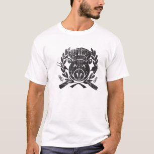 BBQ Crest - worn black T-Shirt