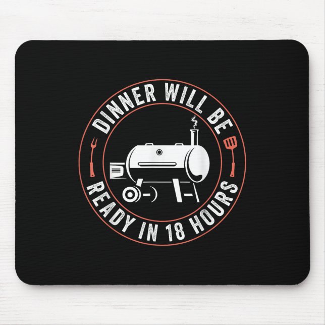 Bbq Dad Funny Smoking Meat Smoker Barbecue Dad App Mouse Pad (Front)