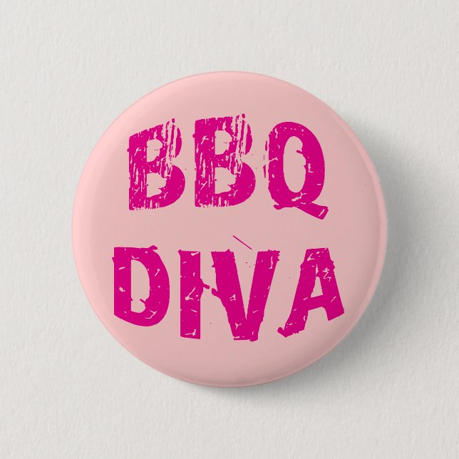 BBQ Diva 2 Inch Round Button (Front)