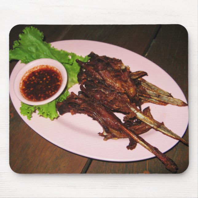 BBQ Duck Beaks ... Thai Asian Street Food Mouse Pad (Front)