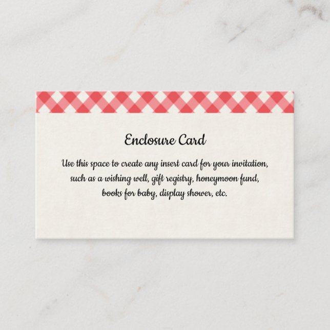 BBQ Enclosure Card (Front)