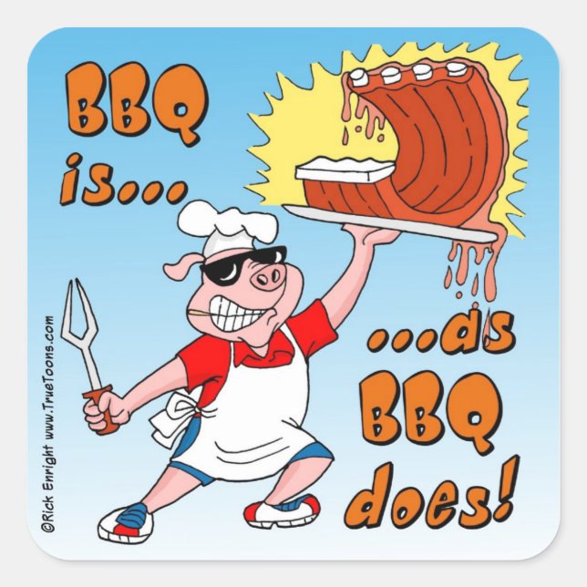 BBQ EST COMME BBQ ! BBQ Sticker (Devant)