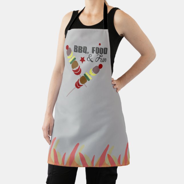 BBQ Father's Day Dad Grandpa Cookout Apron (Insitu)