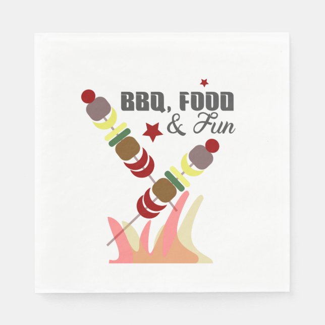 BBQ Father's Day Dad Grandpa Cookout    Napkin (Front)