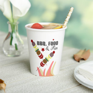 BBQ Father's Day Dad Grandpa Cookout     Paper Cups