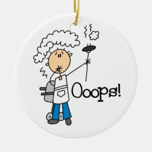 BBQ Gone Bad Ceramic Ornament