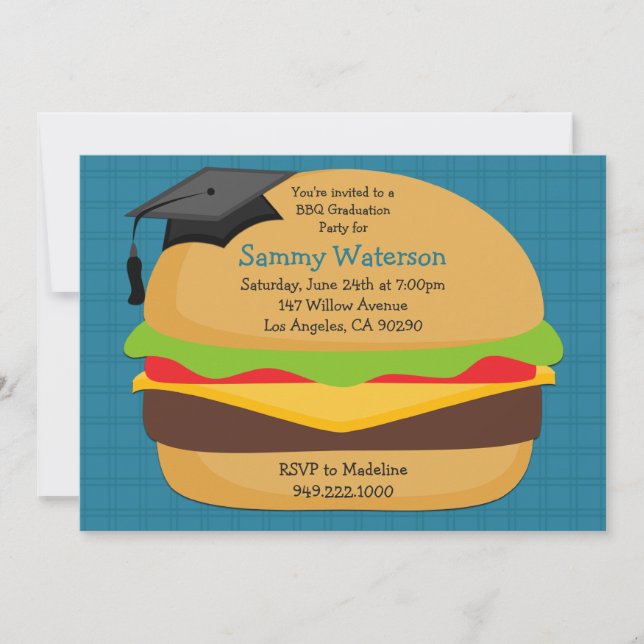 BBQ Graduation Party Invitation Class of 2013 (Front)