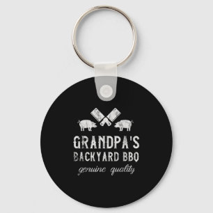 Bbq Grandpa Grill Saying _ Barbecue Quote Grilling Keychain