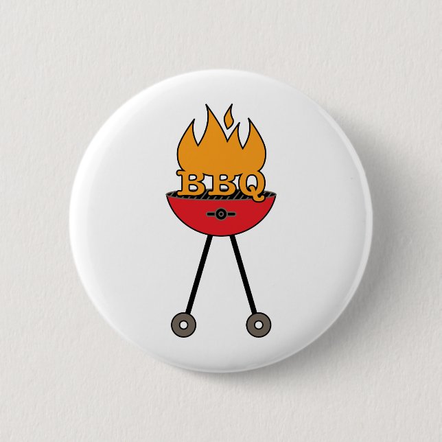 BBQ Grill 2 Inch Round Button (Front)