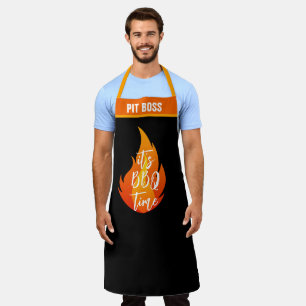 BBQ Grill Apron, Personalized Funny Pit Boss Gift Apron