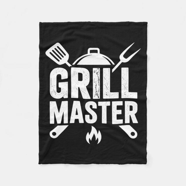 Bbq Grill Master Backyard Barbecue Smoke King 1 Fleece Blanket (Front)