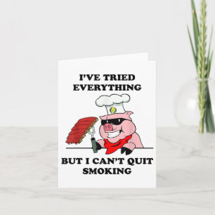 Bbq Grill Master Cant Quit Smoking Meat T Shirt _1 Card