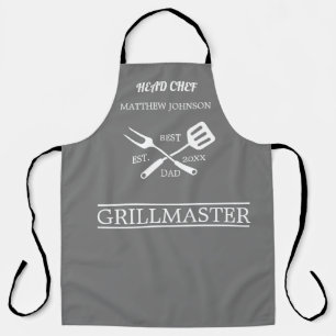 BBQ Grill Master Personalized Best Dad Father's Apron