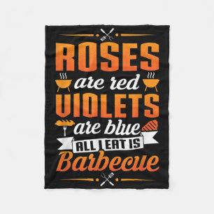 Bbq Grill Master Pun Shirt - Funny Barbecue Chef Q Fleece Blanket