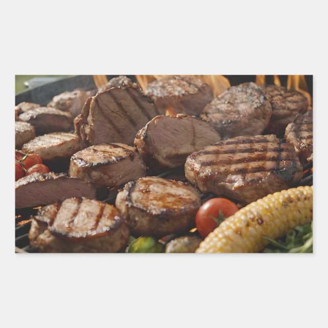 BBQ Grilled Steak Sticker (Front)
