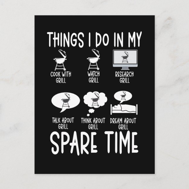 BBQ Grilling Humour Grill Meat Lover Postcard (Front)