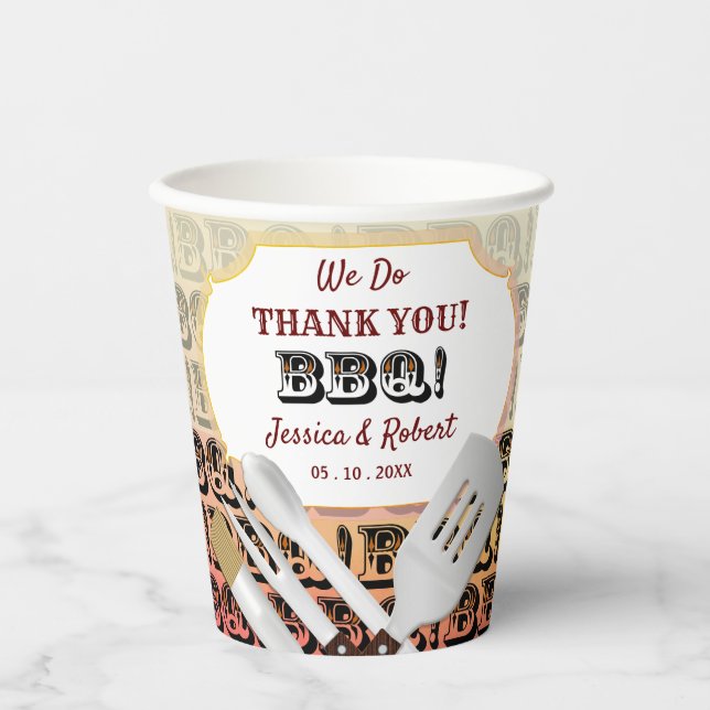 BBQ Grilling Party Favour Paper Cups (Front)