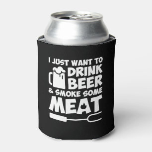 BBQ Grilling Want Drink Beer Some Meat Can Cooler