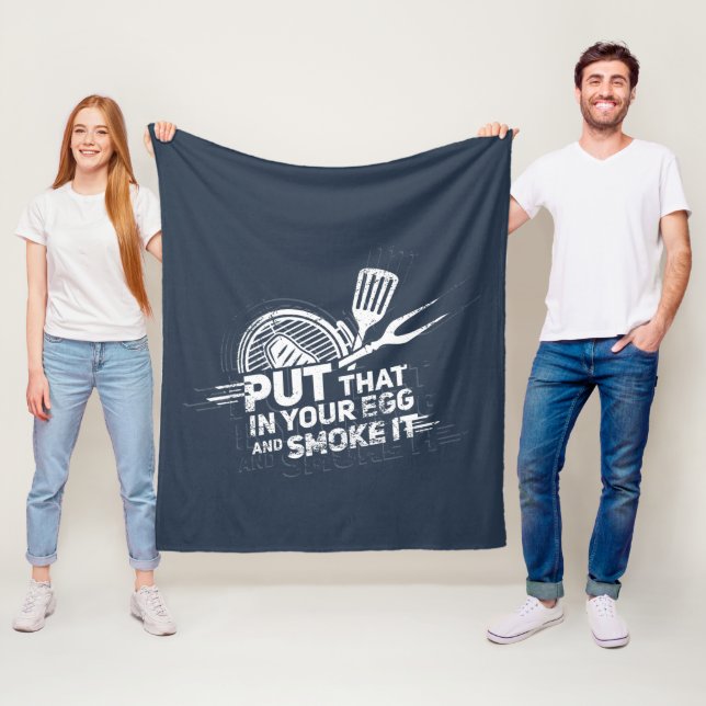 BBQ Grillmaster Outdoor Cooking Fleece Blanket (In Situ)