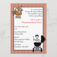 BBQ Housewarming Party Invitation