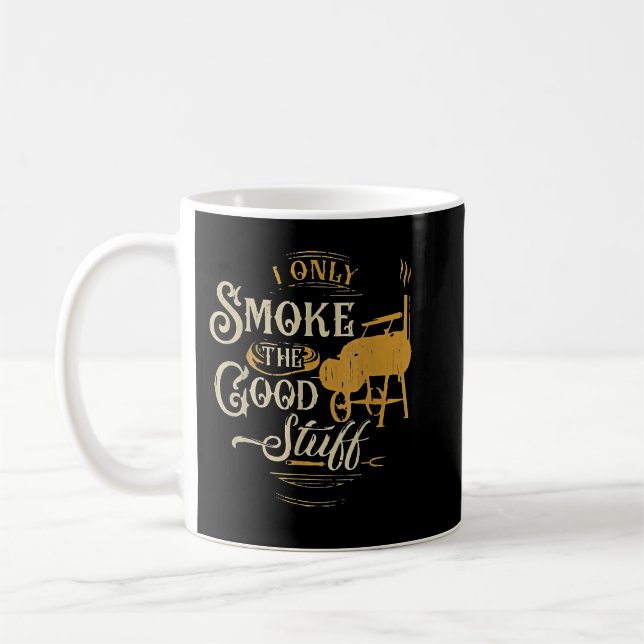 BBQ I Onlymokehe Goodtuff Gift grilling lovers Coffee Mug (Left)
