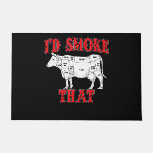 BBQ  Id Smoke That Cow BBQ I Grilling Grillmasters Doormat