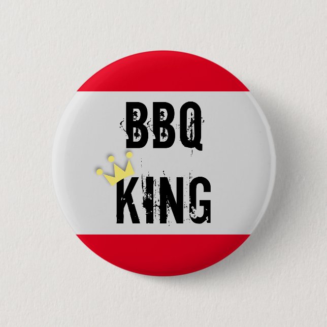 BBQ King 2 Inch Round Button (Front)
