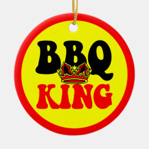 BBQ King Ceramic Ornament