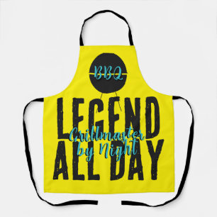 BBQ King Design    Grillmaster Gift   Funny Quote Apron