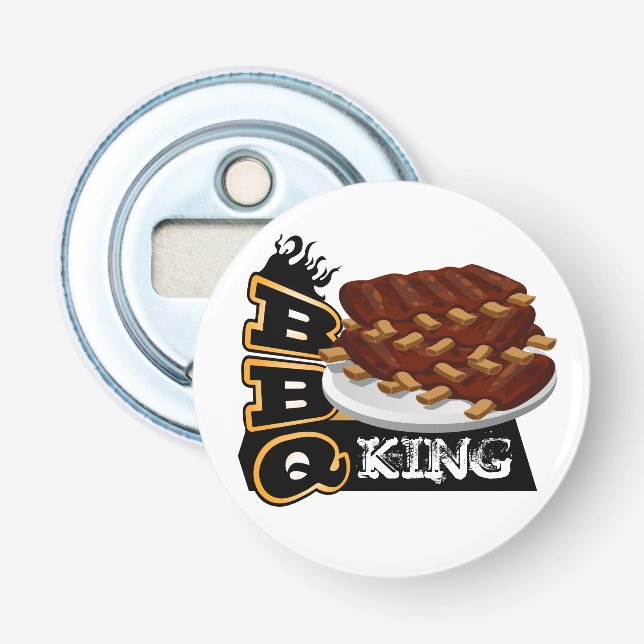 BBQ KING! Ribs Icon Bottle Opener (Front)