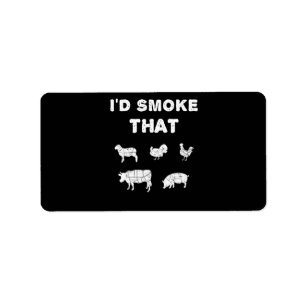 BBQ Lovers ID Smoke That Chef Smoker BBQ Gifts Label