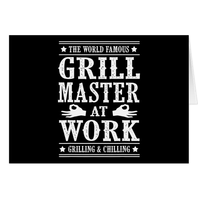 BBQ Lovers | The World Famous Grill Master At Work (Front Horizontal)