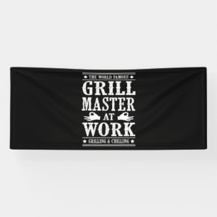 BBQ Lovers   The World Famous Grill Master At Work Banner
