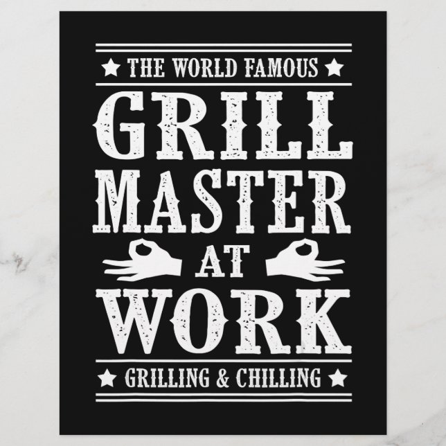 BBQ Lovers | The World Famous Grill Master At Work Flyer (Front)